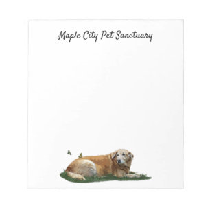 Bloc De Notas Labrador Amarillo Raza Mezclada Notepad de Perro