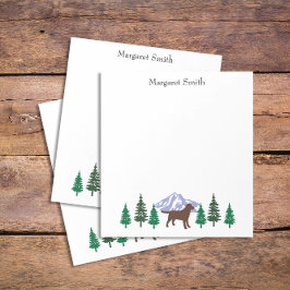 Bloc De Notas Labrador de chocolate contorno de árboles ecológic