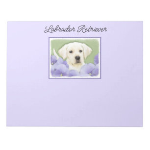 Bloc De Notas Labrador Recuperador Pintura de Cachorro Original 