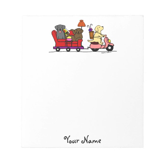 Bloc De Notas Labradores móviles (Frente)