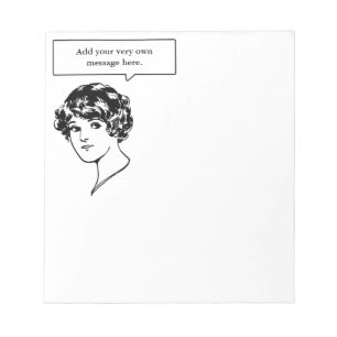 Bloc De Notas Lady Personalizado Speech Bubble