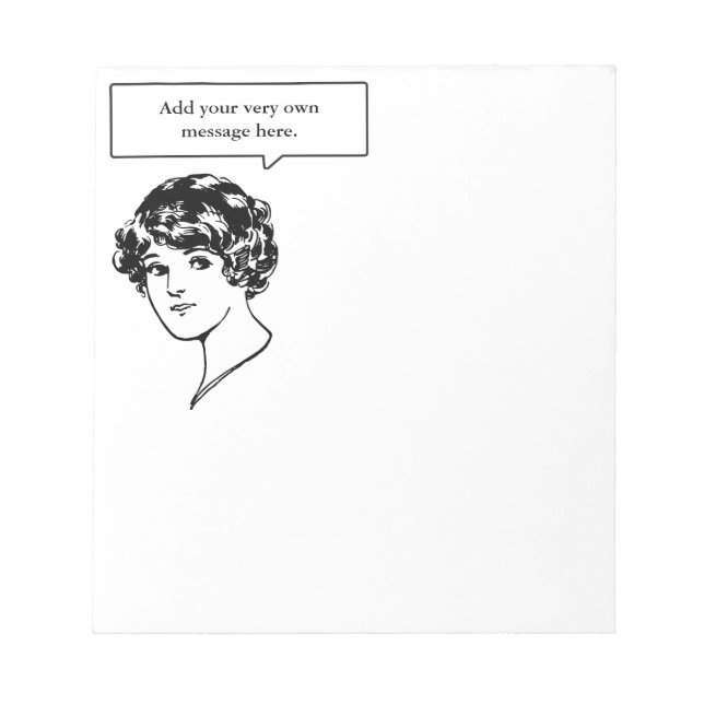 Bloc De Notas Lady Personalizado Speech Bubble (Frente)