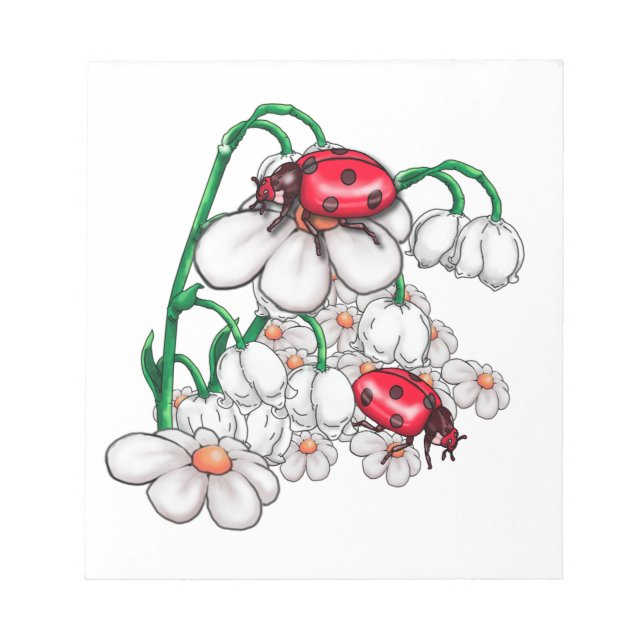 Bloc De Notas ladybugs en pisos (Frente)