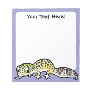 Bloc De Notas Lagarto Leopardo de Dibujos Animados