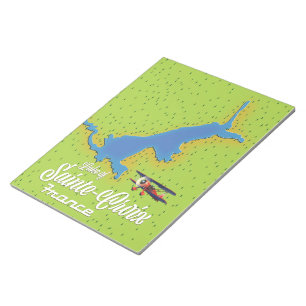 Bloc De Notas Lago de Sainte-Croix mapa de viaje de Francia