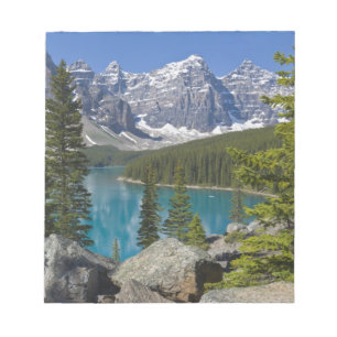 Bloc De Notas Lago Moraine, Rocosas Canadienses, Alberta, Canadá