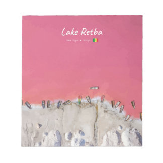 Bloc De Notas Lago Retba, Senegal - Barcos del lago rosa