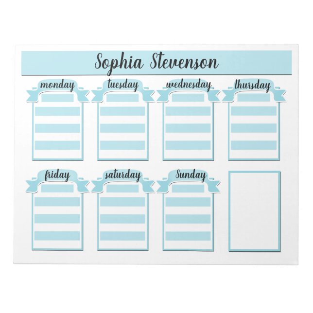 Bloc De Notas Lágrima del calendario, créate a ti mismo, planifi (Frente)