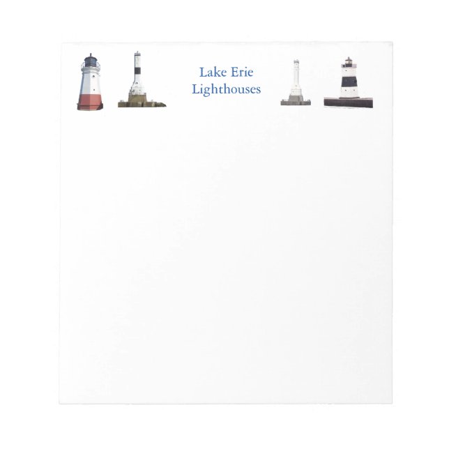 Bloc De Notas Laguna de los Faros del Lago Erie (Frente)