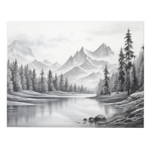 Bloc De Notas Landscape Mountains Valley Nature Adventure Ink