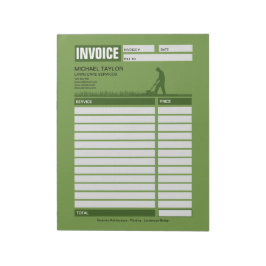 Bloc De Notas Landscaping Lawn Mowing Business Receipt Invoice