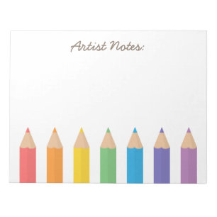 Bloc De Notas Lápices de Colorear Arcoíris Coloridos para Niños