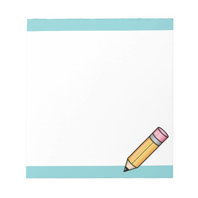 Bloc De Notas Lápiz de dibujos animados amarillo lindo (Frente)