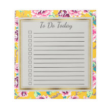 Las Flores Rosa Amarillas Oro Para Hacer Notepad