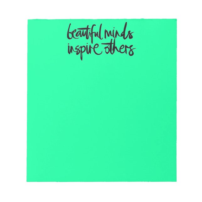 BLOC DE NOTAS LAS HERMOSAS MENTES INSPIRAN OTRAS CITAS MOTIVACIO (Frente)