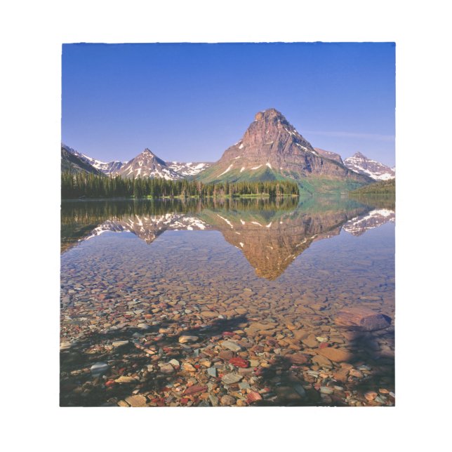 Bloc De Notas Las montañas se reflejan en el tranquilo lago Two  (Frente)