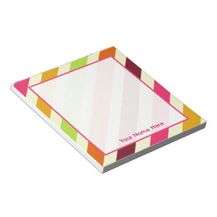 Bloc De Notas Las rayas brillantes de Boho personalizaron la