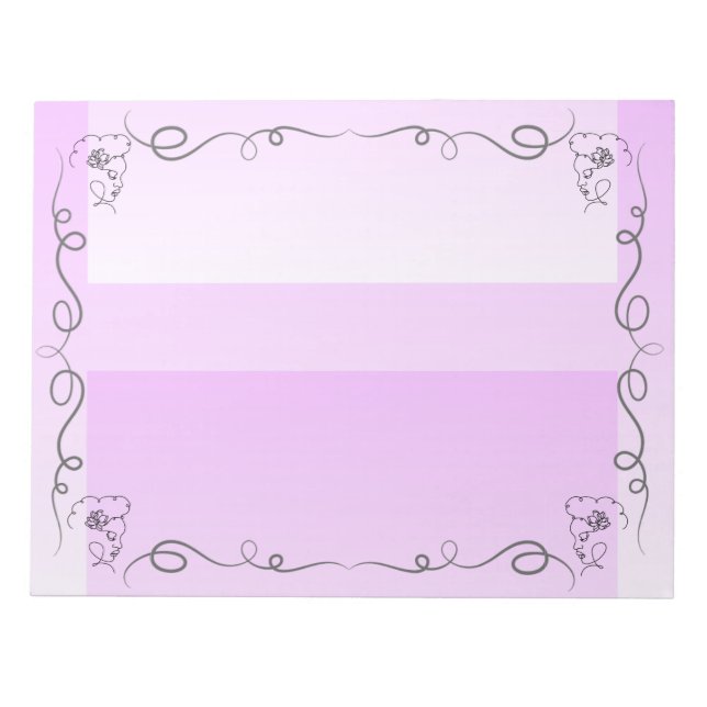 Bloc De Notas Lavanda de belleza flotante Notepad grande (Frente)