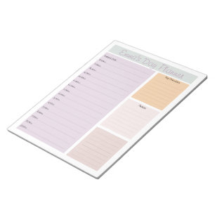 Bloc De Notas Lavanda para el Día, Apricot, Mint Dusty