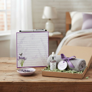 Bloc De Notas Lavanda y mariposa