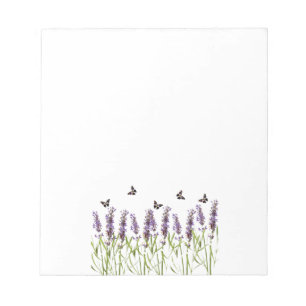 Bloc De Notas Lavanda y mariposas