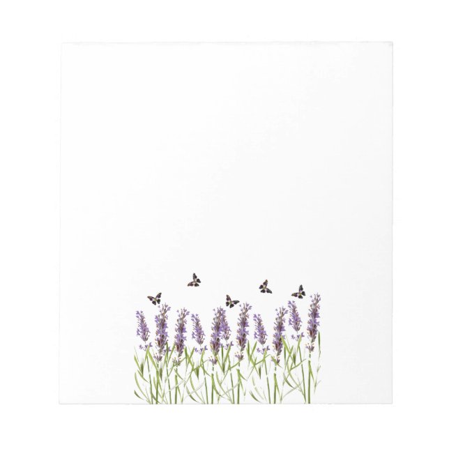 Bloc De Notas Lavanda y mariposas (Frente)