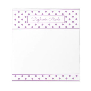Bloc De Notas Lavandería de punto de polka simple personalizada