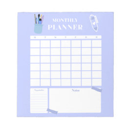Bloc De Notas Lavender Monthly Planner Layout Art