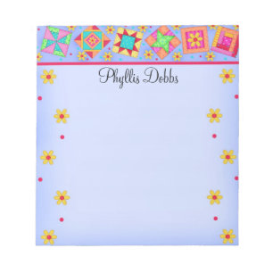Bloc De Notas Lavender Parchwork QuilBlock Art