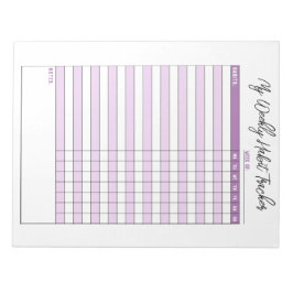Bloc De Notas Lavender Purple Weekly Habit Tracker