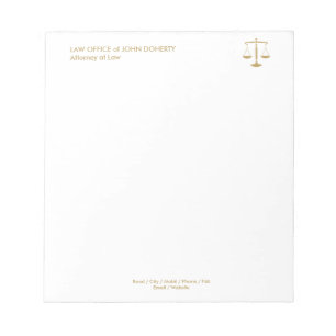 Bloc De Notas LAW OFFICE Classic Scales Of Justice