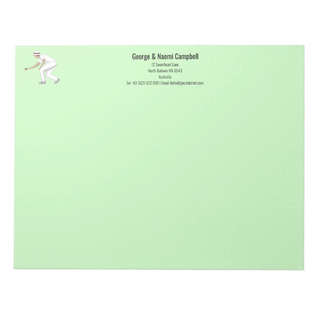 Bloc De Notas Lawn Bowls (Frente)