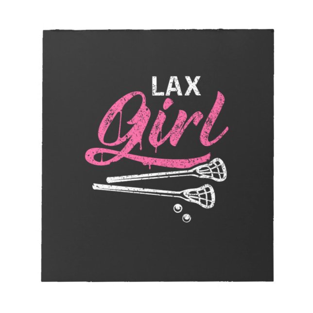 Bloc De Notas Lax Chica Lacrosse Stick Lacrosse Player (Frente)