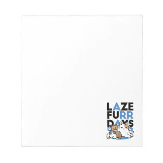 Bloc De Notas Laze Furr Days - Diseño de gatos perezosos
