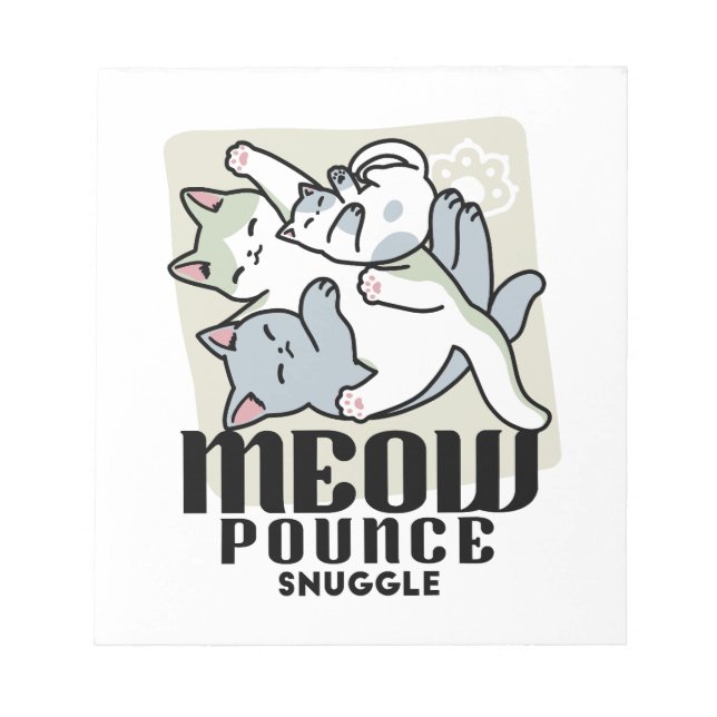 Bloc De Notas Laze Furr Days - Diseño de gatos perezosos (Frente)