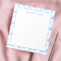 Lazo Coquette Azul con Nombre Personalizado 