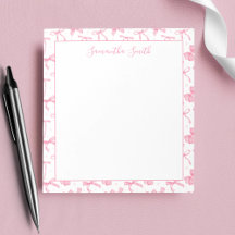 Lazo Coquette Rosa Estético con Nombre Personaliza