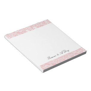 Bloc De Notas Lazo floral rosa
