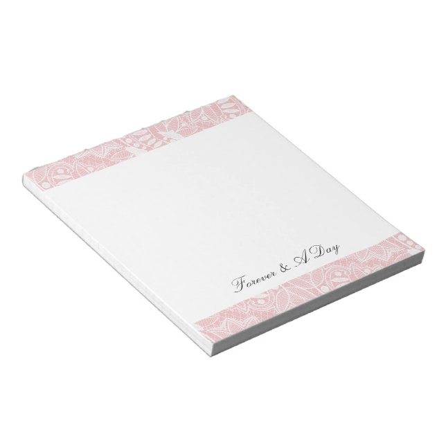 Bloc De Notas Lazo floral rosa (Lado Derecho)