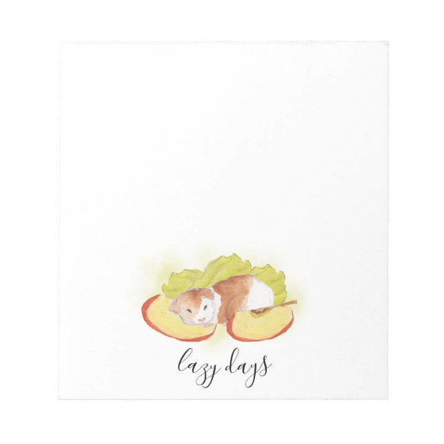 Bloc De Notas Lazy Days Guinea Pig Notepad (Frente)