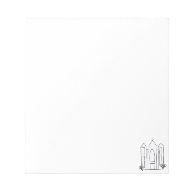 Bloc De Notas LDS Salt Lake City Temple simple mormón moderno (Frente)