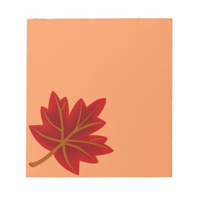 Bloc De Notas Leaf de arce rojo (Frente)