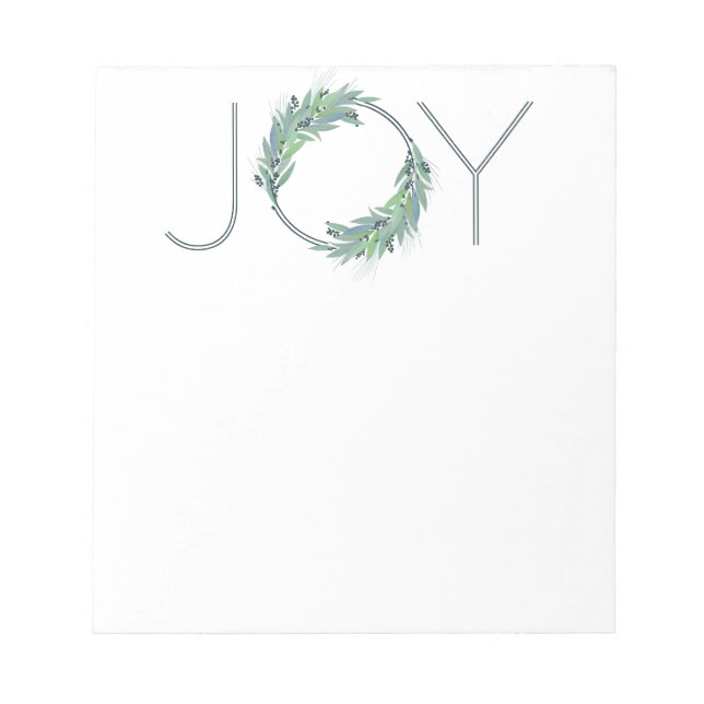 Bloc De Notas Leafy Blue Joy wreath Navidades/vacaciones (Frente)