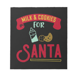 Bloc De Notas Leche y galletas para Santa