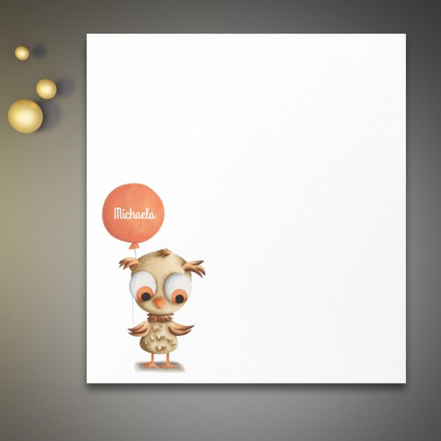 Bloc De Notas Lechuza Marrón Cute Personalizada (Subido por el creador)