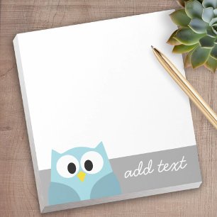 Bloc De Notas Lechuza Personalizado corta - Nombre personalizado