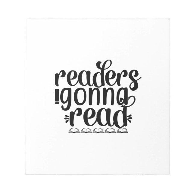 Bloc De Notas Leer lectores de arte va a leer (Frente)