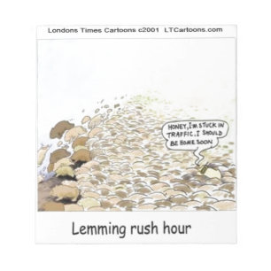 Bloc De Notas Lemmings Rush Hour Funny
