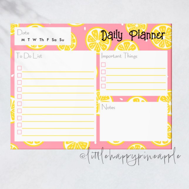 Bloc De Notas Lemon Daily Planner Notepad (Subido por el creador)