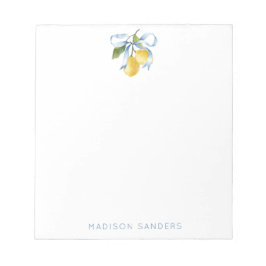 Bloc De Notas Lemones de arco azul azul personalizados
